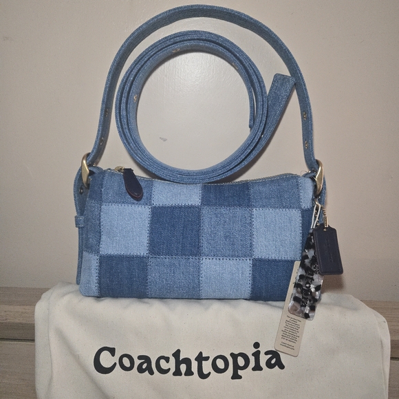 Coachtopia Handbags - NWT Coachtopia Small Slouchy Alter Ego Shoulder Bag Denim Cotton Patchwork NEW
